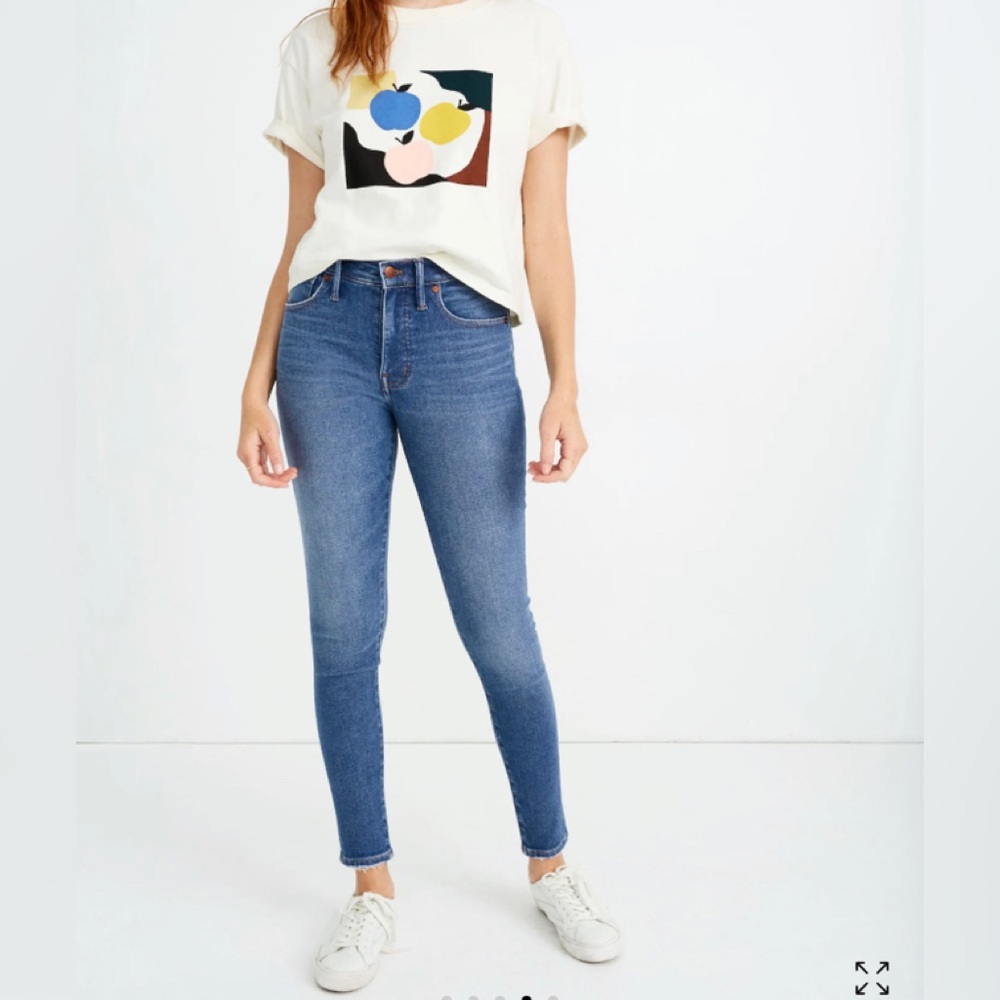 Madewell Tall 9" Mid-Rise Skinny Jeans Size 25